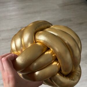 Gold Knot Decorative Pillow